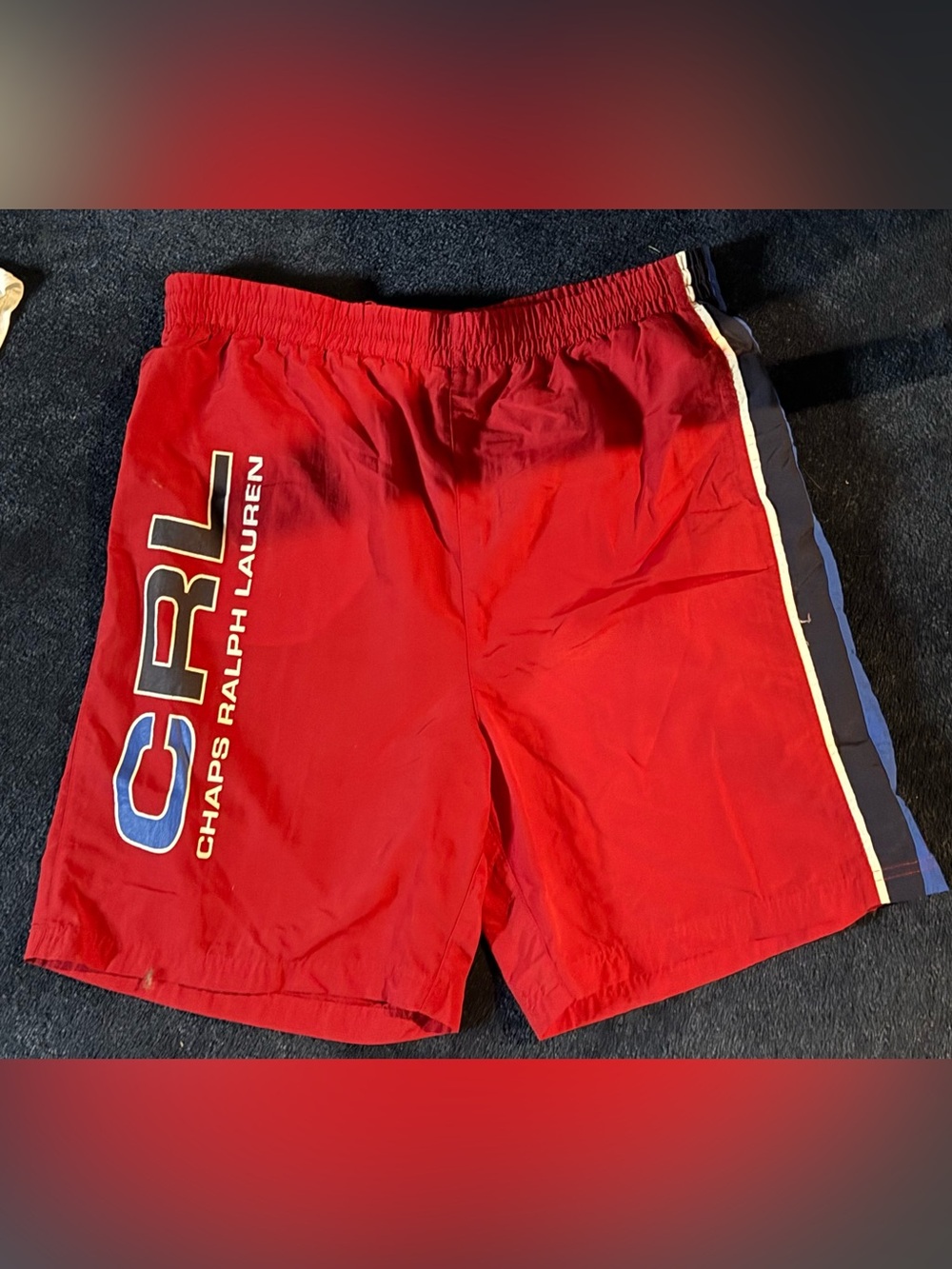 Men’s Polo Ralph Lauren - “Red” Swim Trunks (Size: L)